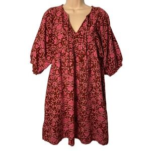 Universal Thread Dress Women's M Floral Pockets Knee Length Prarie Cottagecore